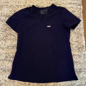 Figs Navy Catarina One-Pocket Scrub Top